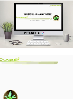 清新植物嫩芽PowerPoint模板.ppt[共2张]