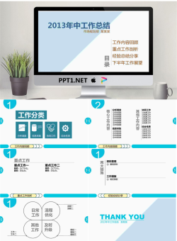 简洁的工作总结PowerPoint.pptx[共7张]