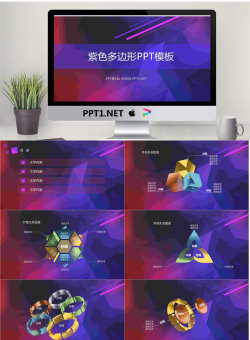 紫色多边形PPT模板.pptx[共9张]